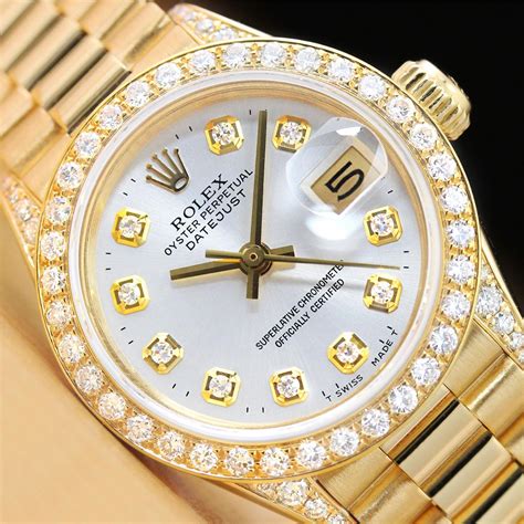 rolex diamond bezel watch.